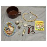 estate lot 1973 coke tip tray, knife, bottle open