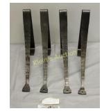 vtg strap iron forged shelf brackets 2 pairs x bid