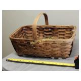 split oak gathering antique market basket Shelton