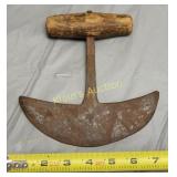 antique half moon forge mezzaluna herb chopper