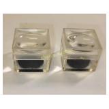 vtg lucite magnifying gem cases nice lot of 2