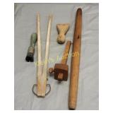 lot of primitive tools wood working scribe rollerc