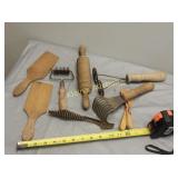 nice antique kitchen tools for slicer,rolling pin