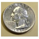 1964 Washington silver quarter EF-AU Nice