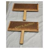 lot of 2 whittemore sheep/wood carding paddles #10