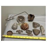 antique lot of chocolate molds tarts too!