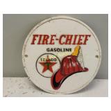 cast iron Texaco gas sign well sign