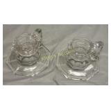 pair of antique candlesticks pressed glass?
