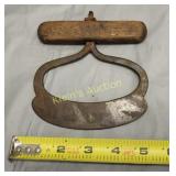 antique primitive dough /herb cutter rocking knife
