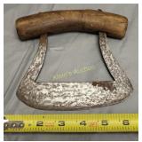 antique forged mezzaluna kitchen chopper herbs etc
