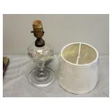 antique whale oil lamp converted to electric