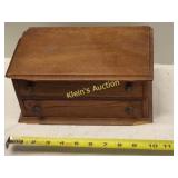 oak spool / thread antique /vtg cabinet /Jewelry ?