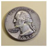 1956 Washington silver quarter no mint mark