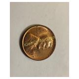 1957 wheat cent au-bu red! lincoln cent coin