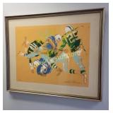Leroy Neiman Serigraph " Orange Football"