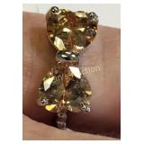 gorgeous bow tie cocktail ring topaz