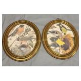 Arthur singer lithograph bird scenes pictures 2pcs