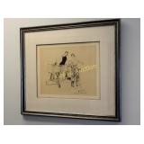 Norman Rockwell artist proof Settling In signed