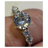 5 stone engagement ring 1.8 carats ++ 925!