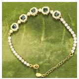 tennis bracelet ice out faux emerald bracelet