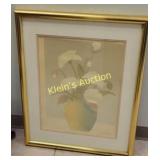 Embossed serigraph Carnations! David Allgood