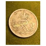 Denmark 10 ore 1949 coin Frederick 1X xf?