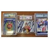 graded collectible football sport cards 3 x bid