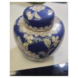 early Chinese enamel & cloisonne ginger jar w/lid
