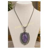 Amethyst Pendant Necklace
