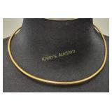 vtg omega style round spiral collar necklace