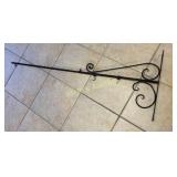 vtg hand wrought iron sign holder Barber or?