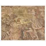 French Jacquard aubusson style Antique tapestry