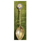 vtg sterling w/gold wash spoon natura fortis