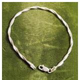 vtg sterling twist bracelet IBB marked Italy 925