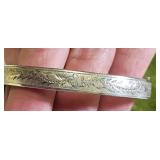 CRAFMERE sterling bangle etched hinged bracelet
