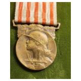 antique French republic medal 1914-18 great war