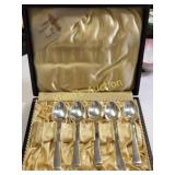 Denmark sterling silver spoon set Carl m Cohr
