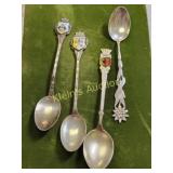 coin silver spoons 800 silver Haiti, Vatican 4xbid