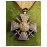 WWII french medal bronze croix de guerre war