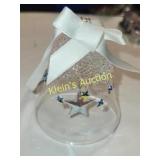 swarovski crystal holiday bell & star bell