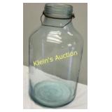 aqua tinted glass Water jug, pickle jar 1928