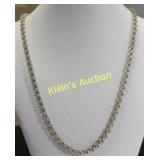 vintage sterling signed MJM 925 link necklace