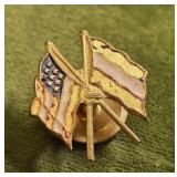 WW!!? lapel cuff link american flag