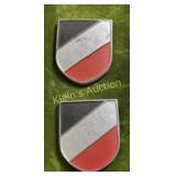 rare pair of german WWII Heer Tropical Pith helme