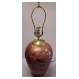 vtg showa style Japanese? copper vase lamp
