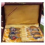 lot of 6 alpaca silver demitasse souvenir spoon i