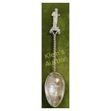 rare sterling silver prospector spoon 5 1/4"