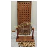 antique bingo set bakelite poles on spinner& board