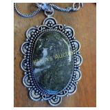 Mukalite pendant w/ 16" chain necklace