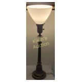art deco 1929 mutual sunset lamp co bronzed buffe